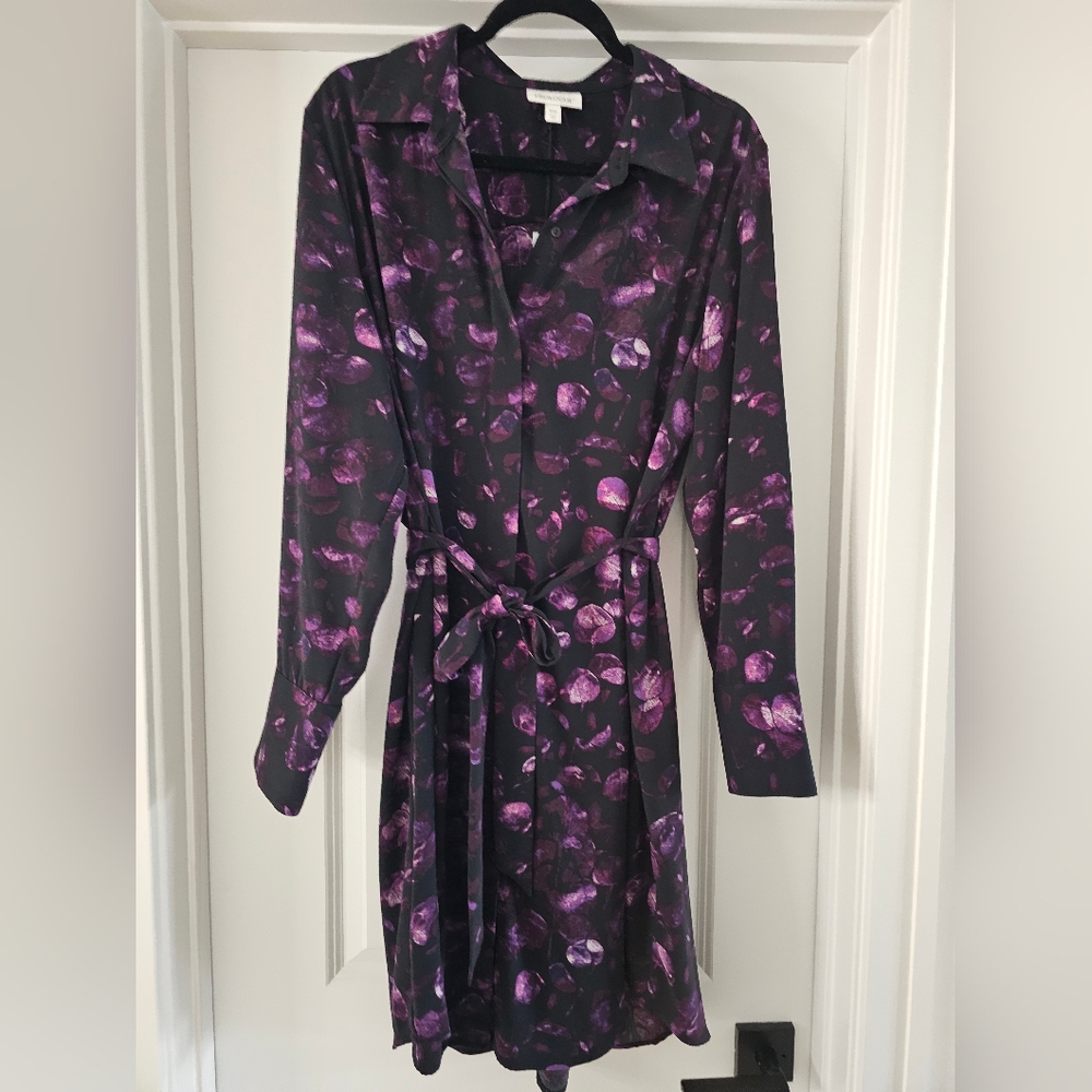 Elegant Purple Floral Dress